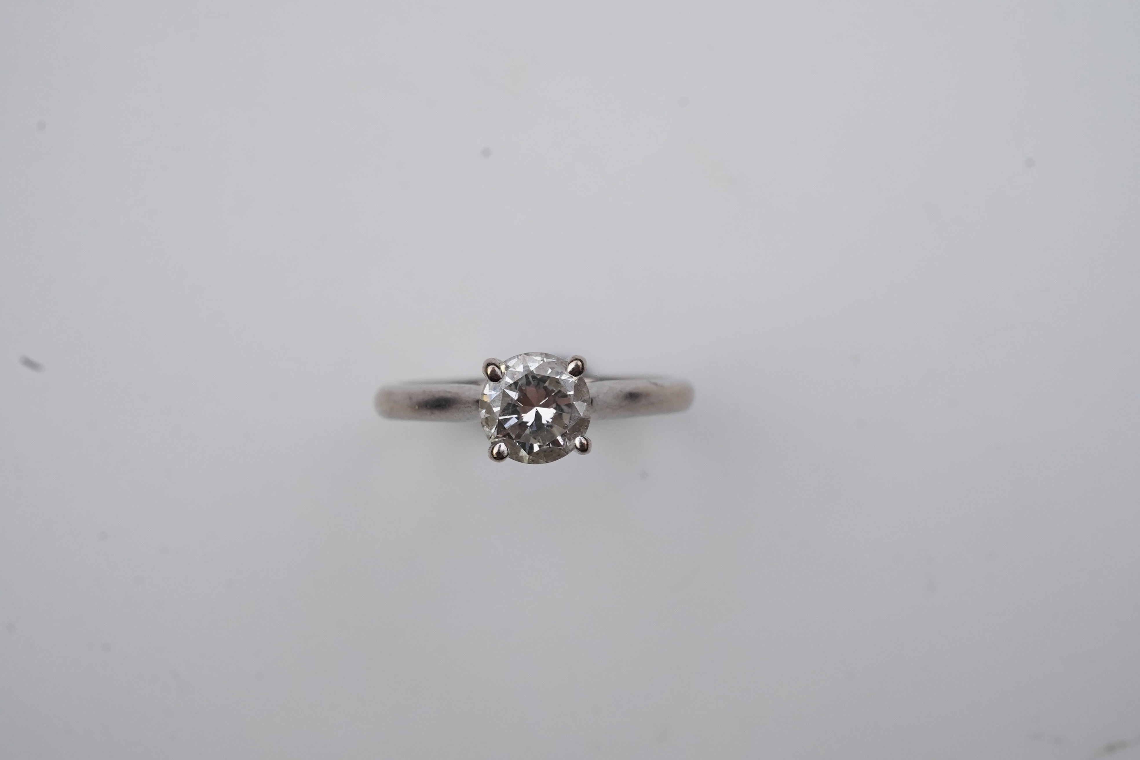 A solitaire diamond ring